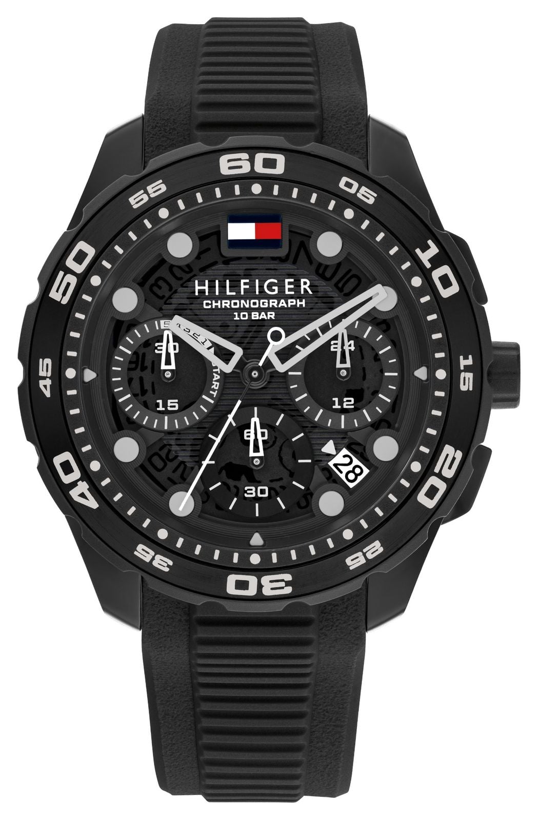 Tommy Hilfiger Th-regatta (44 mm) cadran noir / bracelet en montre