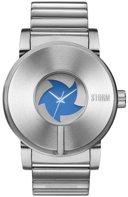STORM Camera v7 laser blue special edition (43,5 mm) horloge met blauwe wijzerplaat en roestvrijstalen armband. 47553/B