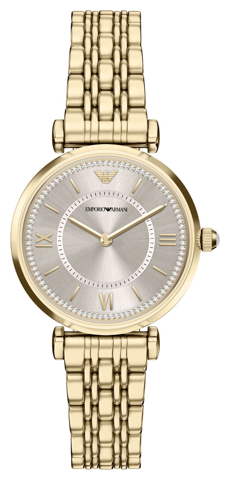 Emporio Armani Gianni T-Bar (32 mm), cadran dorÃ© / montre