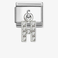 Nomination Classic Letter H Cubic Zirconia Charm 331818/08