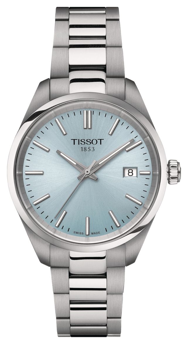 Tissot Pr 100 (34 mm) cadran bleu / bracelet acier montre
