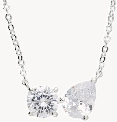 Silver Necklace Toi Et Moi Necklace H5783/D