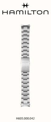 Hamilton Straps Armbanduhr aus Stahl mit Armband            nur Armband H695000042