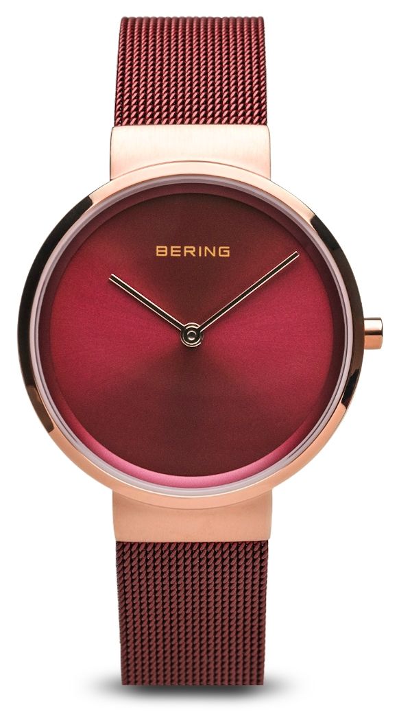 Bering Femmes | classique | bracelet en maille d'acier plaqu montre