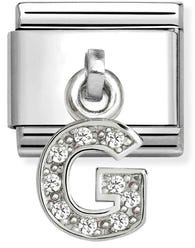 Nomination Classic Letter G Cubic Zirconia Charm 331818/07