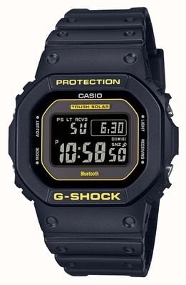 Casio G-shock 'cuidado amarelo' resistente solar multi-banda 6 silicone preto GW-B5600CY-1ER