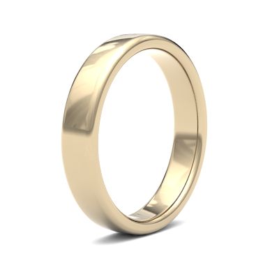 James Moore Wedding Rings | 9ct Yellow Gold | 4mm | Medium | Soft Court | AG_4LMS-9Y