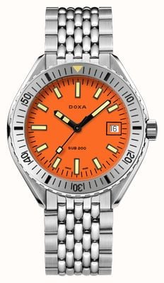 DOXA SUB 200 Professional (42mm) Orange Iconic Dial / Stainless Steel Rice-Grain Bracelet 796.10.351.10