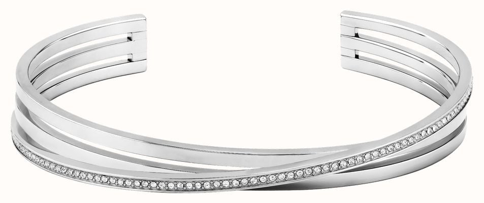 BOSS Jewellery Women's Saya Stainless Steel Crystal Set Bangle 1580284