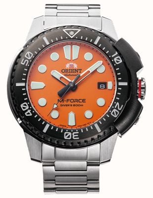 Orient M-Force Automatic (47.3) Orange Dial / Stainless Steel Bracelet RA-AC0L08Y