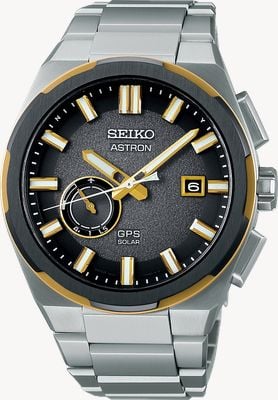 Seiko Astron 3x „Sonne“ (42 mm) graues Zifferblatt / Titanarmband SSJ026J1