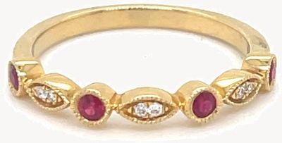 Clarity Jewellery 18ct Yellow Gold Ruby And Diamond Eternity Ring J93703