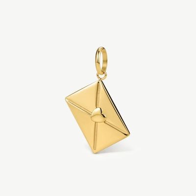 D.LOUISE Gold Tone Love Letter Charm Pendant CH-48