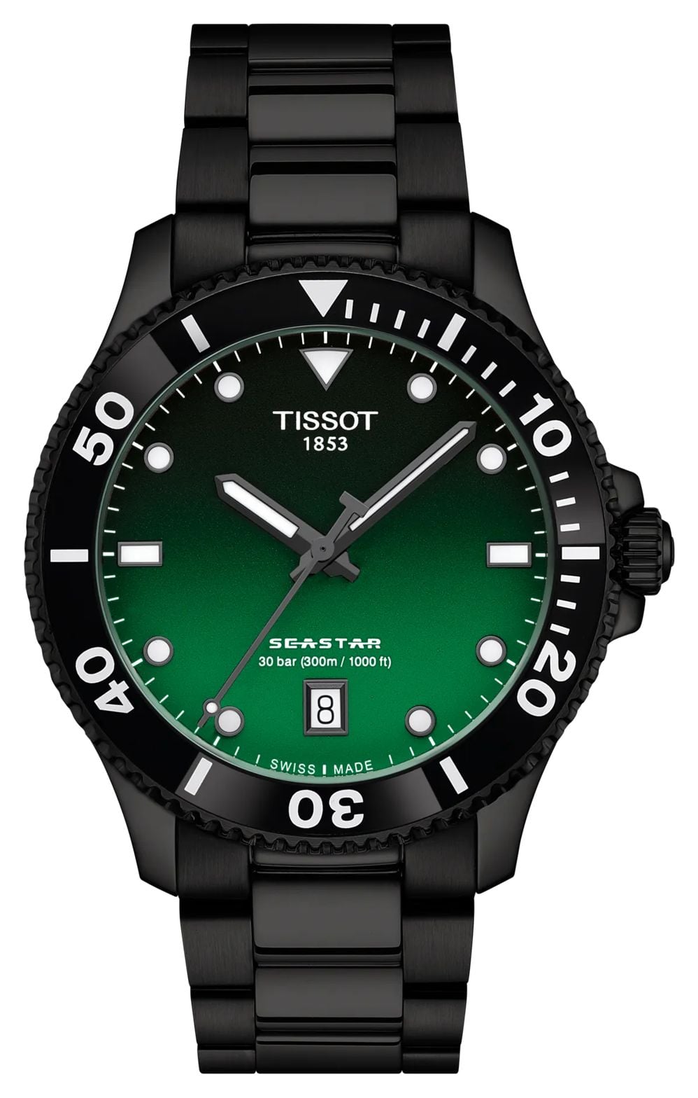 Tissot Seastar 1000 (40mm) cadran vert dÃ©gradÃ© / montre