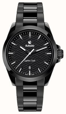 RADO Captain Cook Discover Automatic (40.7mm) Black Wave-Pattern Dial / Black High-Tech Ceramic Bracelet R32279162 RADO Captain Cook Discover Automatic (40.7mm) Black Wave-Pattern Dial / Black High-Tech Ceramic Bracelet R32279162