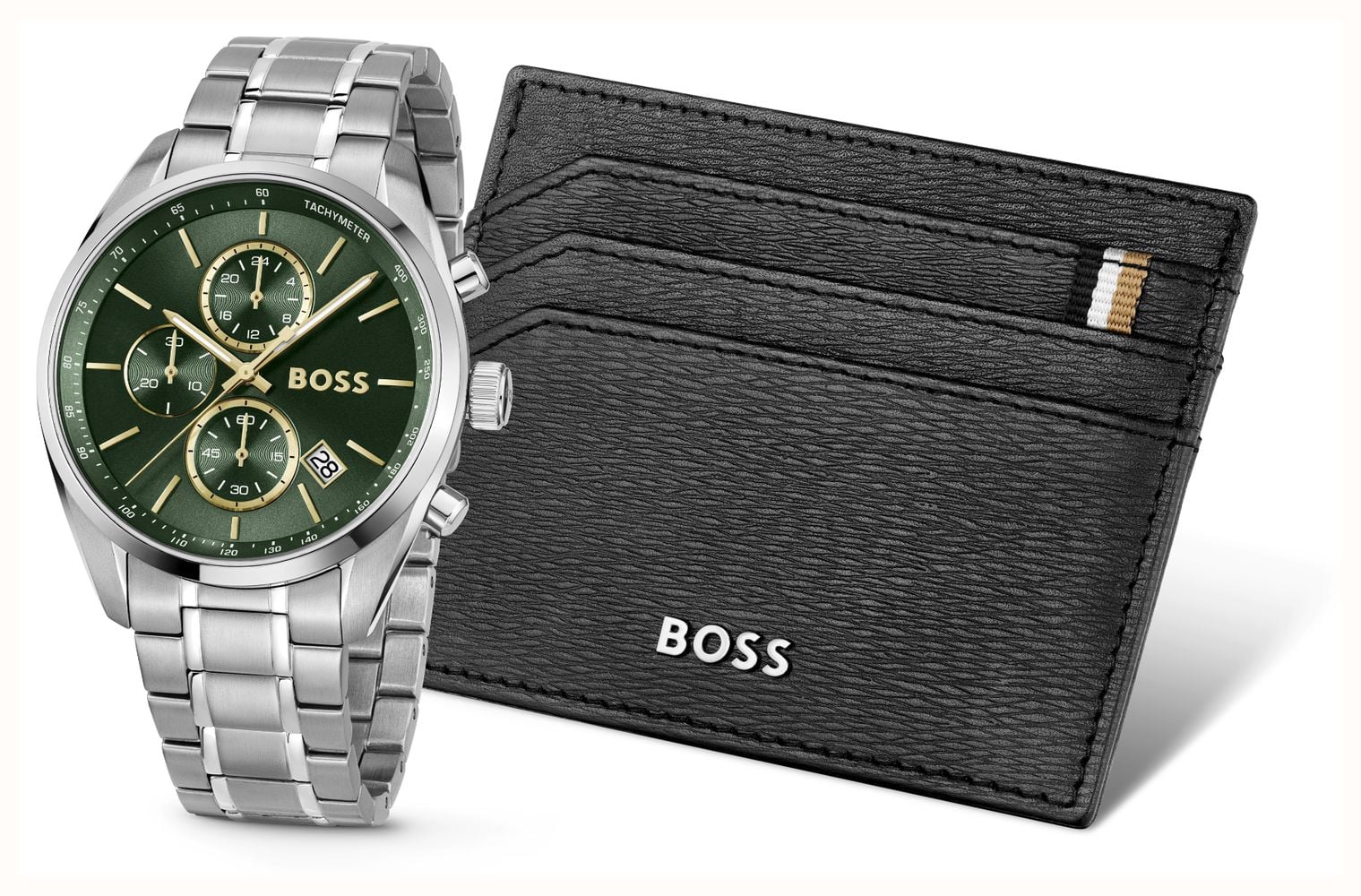 BOSS Principle Grand Prix Stainless Steel Green Dial Watch Gift Set 1570202 - widok alternatywny 4