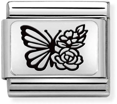 Nomination Classic Butterfly Sterling Silver & Steel Charm 330111/22