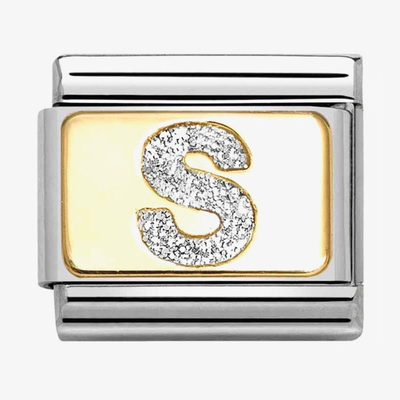 Nomination Classic Letter S Glitter Charm 030291/19