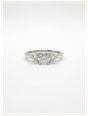 0.52ct Round Brilliant Natural Diamond Platinum Trilogy Ring J38724