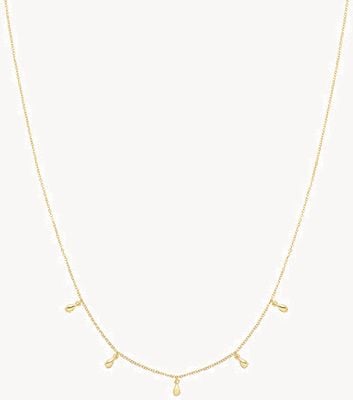 Treasure House Silver Gold Plated Multi Tear Drop Necklace G3394GP