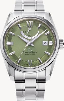Orient Star Contemporary Date Automatic (38.5mm) Green Dial / Stainless Steel Bracelet RE-AU0107E00B