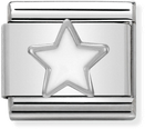 Nomination Classic White Star Sterling Silver & Steel Enamel Charm 330202/04