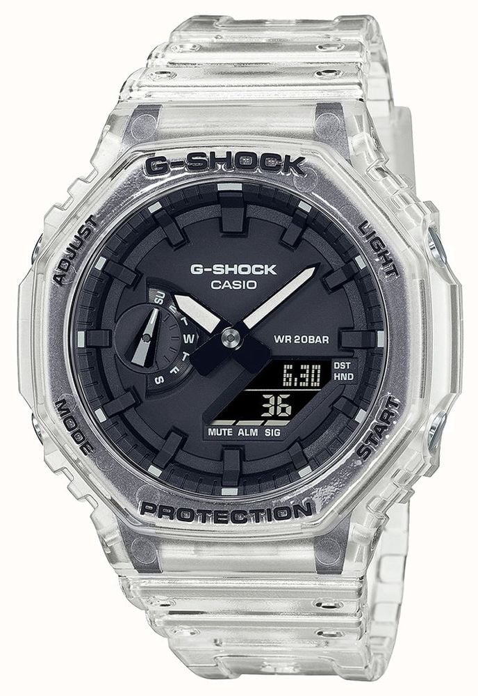 Casio G Shock Skeleton Series Clear Case And Strap GA 2100SKE 7AER First Class Watches USA