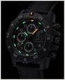 Luminox Master Carbon SEAL Auto Chrono 3880 Series (45mm) Black Dial / Black Technical Matrix Leather Strap Watch XS.3881 - vista alternativa 10