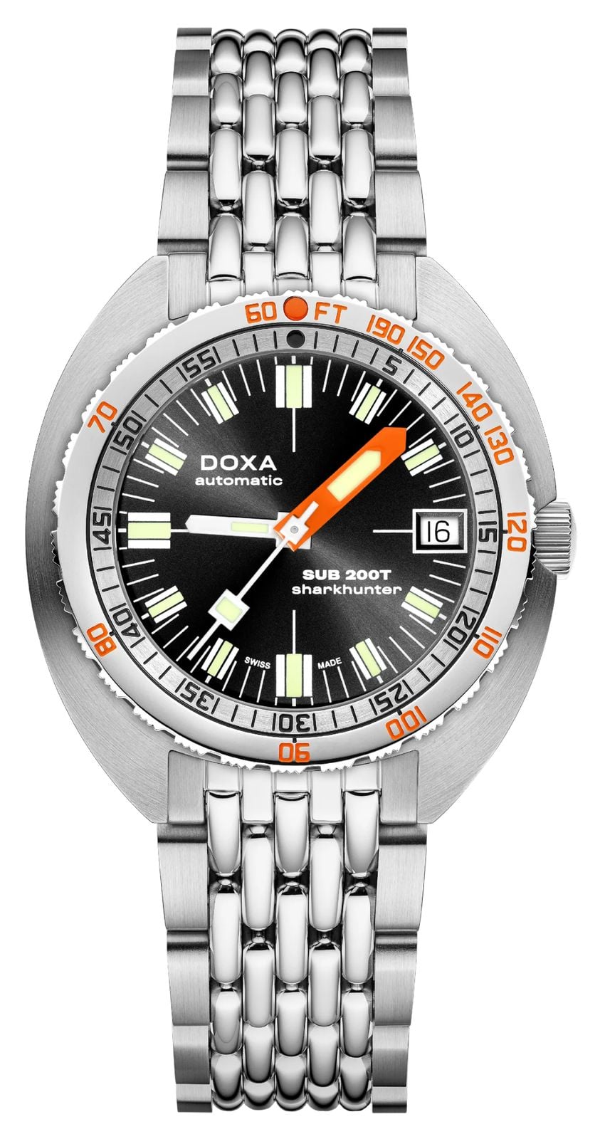 DOXA Sub 200t Sharkhunter (39 mm) cadran noir soleillÃ© / montre