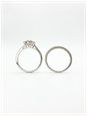 0.66ct Round Brilliant Natural Diamond 9ct White Gold Halo Cluster Ring & Matching Eternity Ring ES13788CA-9G14699W - vue alternative 4