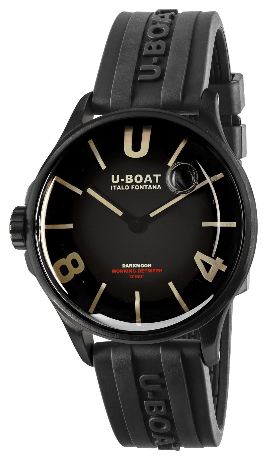 UBoat Darkmoon PVD 415mm Black Dial  Black Vulcanised Watch
