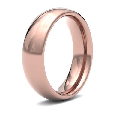 James Moore Wedding Rings | 9ct Rose Gold | 6mm | Heavy | Traditional Court | AG_6LHC-9R