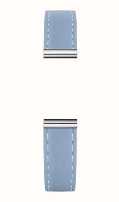 Herbelin Pulseira de relógio intercambiável Antarès - couro azul claro / aço inoxidável - somente pulseira BRAC17048A106