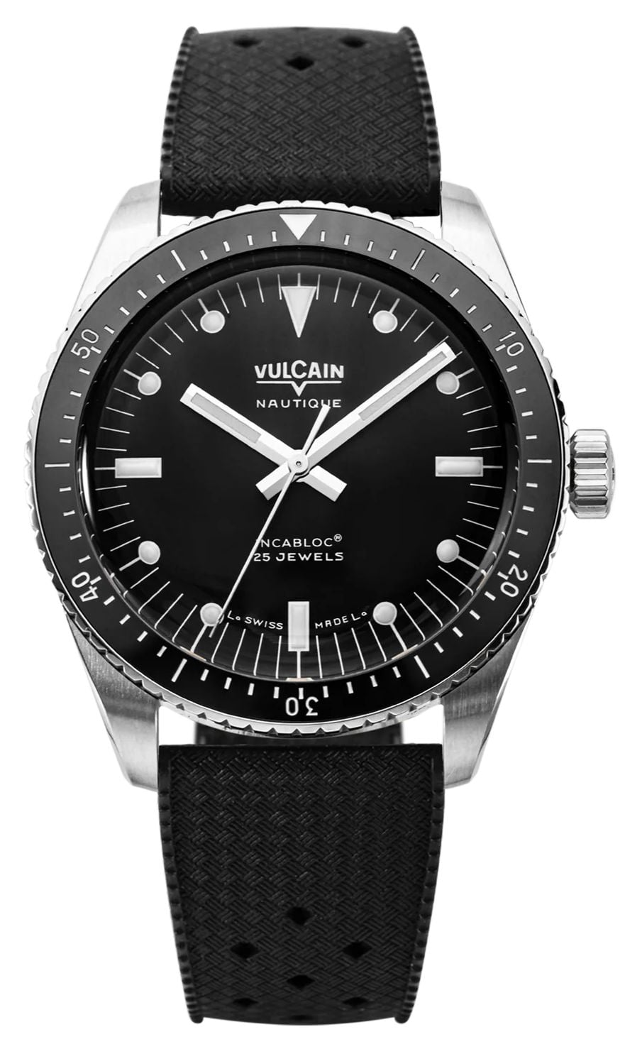 Vulcain Skindiver nautique automatique (38mm) cadran noir / montre