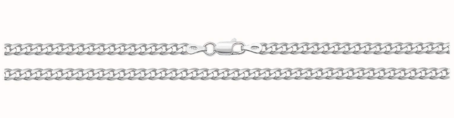 James Moore TH Sterling Silver Light Curb Chain Bracelet 7" G1141/07