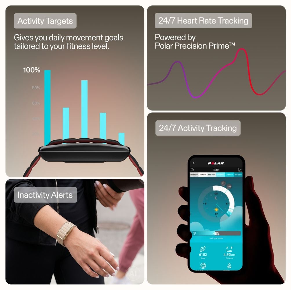 Polar Loop Beige Magnetic Silicone - Screen-Free Wearable Health Band & Fitness Tracker Watch 920121268 - альтернативный вид 7