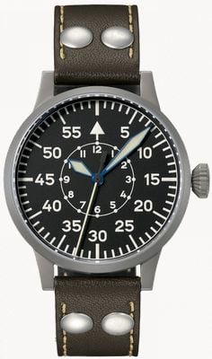 Laco Kempten Handwinding (39mm) Black Dial / Brown Calf Leather Strap 862093