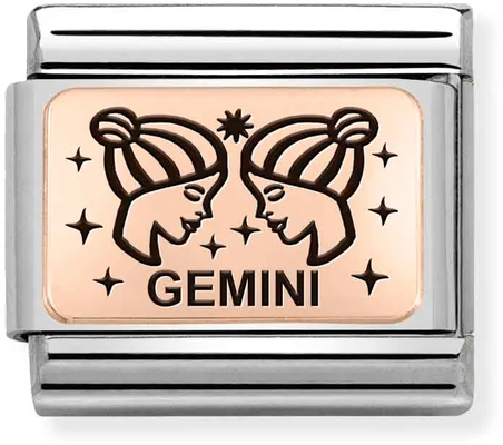 Nomination Classic Gemini Rose Gold Charm 430112/03