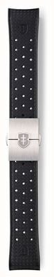 Elliot Brown Somente pulseira implantável em aço inoxidável escovado de borracha tropical preta de 22 mm STR-R51S