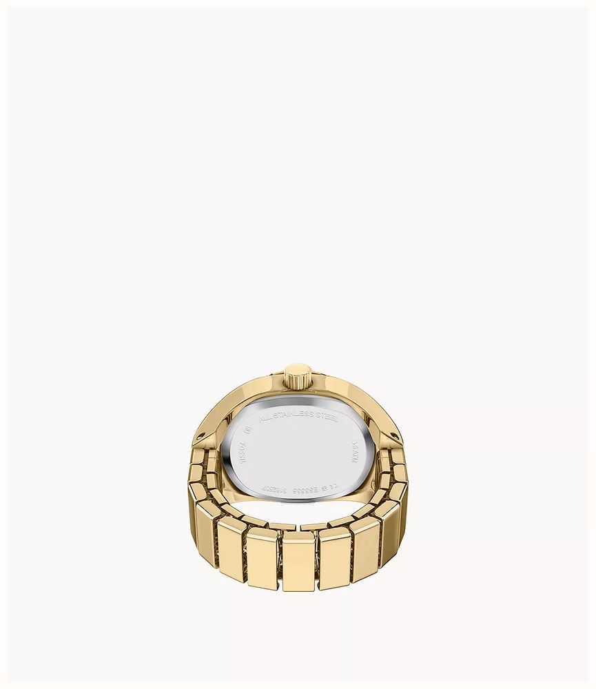 Fossil Watch Ring 15 mm Two-Hand Gold-Tone Stainless Steel ES5535 - vista alternativa 4