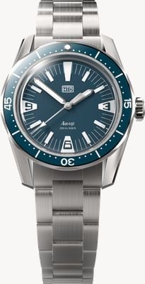 HTD Aquatìc spaceboy自動スキューバダイバーズウォッチ(39mm)ネイビーブルーダイアル/323ステンレススチールブレスレット AQUATIC-SPACEBOY-BLUE