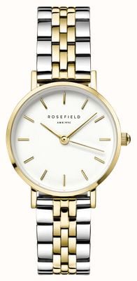 Rosefield Kleine Ausführung (26 mm) weißes Zifferblatt / zweifarbiges Edelstahlarmband 26SGD-269