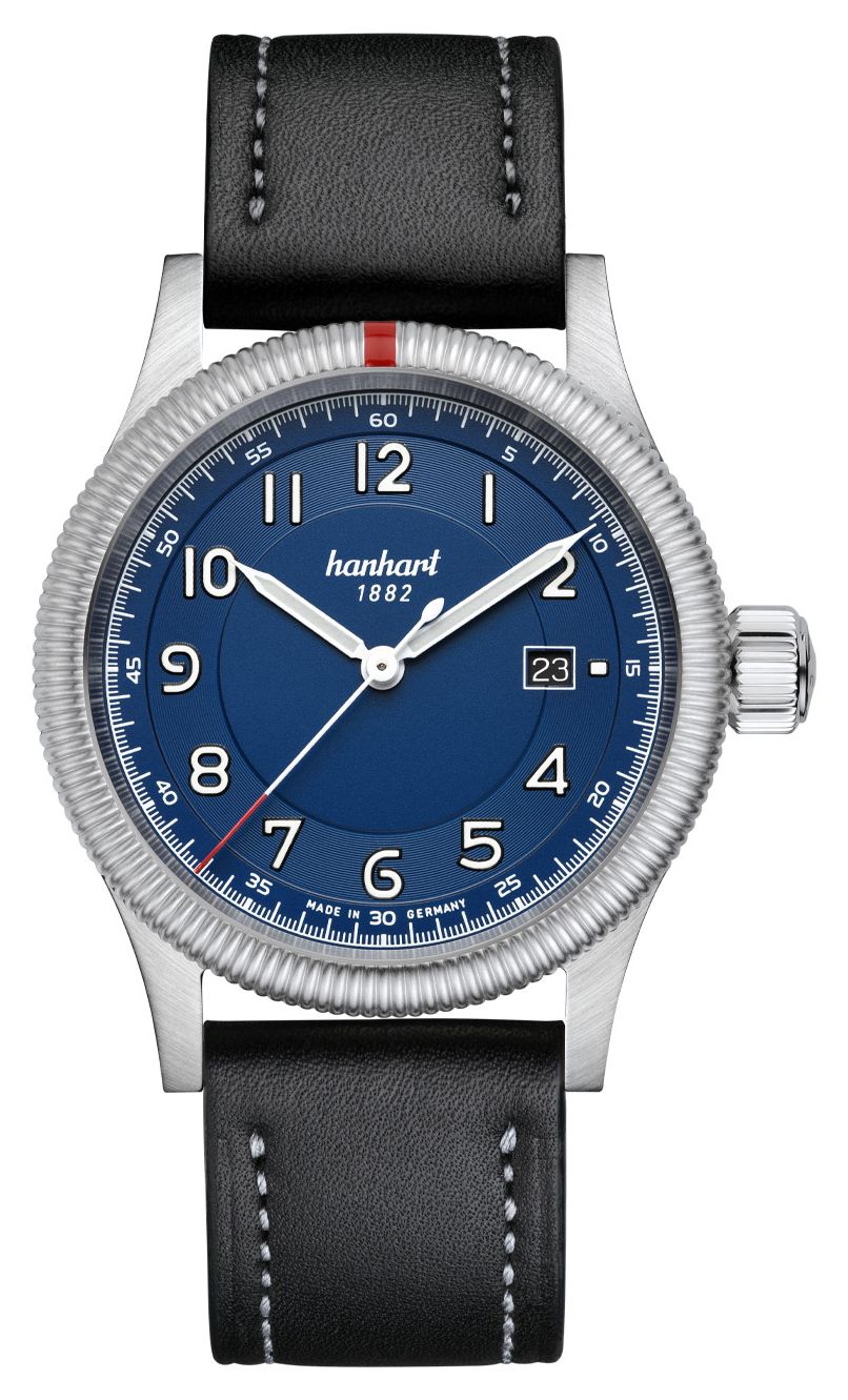 Hanhart automatique Pioneer One (42 mm), cadran bleu montre