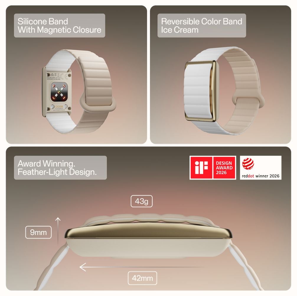 Polar Loop Beige Magnetic Silicone - Screen-Free Wearable Health Band & Fitness Tracker Watch 920121268 - альтернативный вид 6