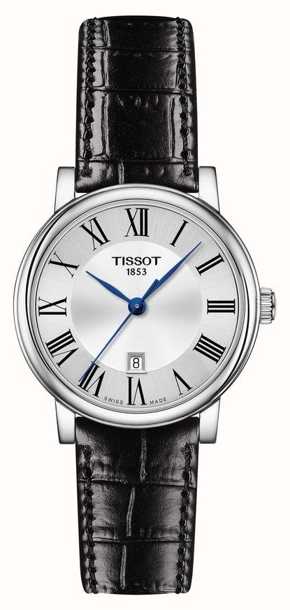 Tissot Carson Classic Black Leather Strap Silver Dial