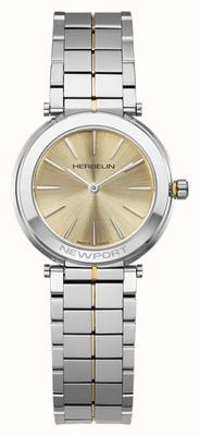 Herbelin Newport Slim Quartz (32mm) Champagne Dial / Stainless Steel Bracelet 16922BT13
