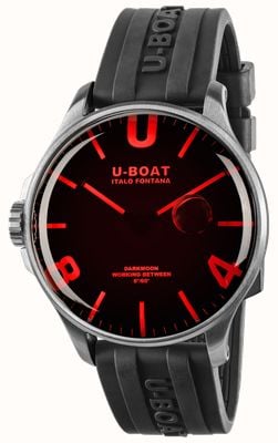 U-Boat Darkmoon SS (44mm) Black Dial / Black Vulcanised Rubber Strap 8465/B