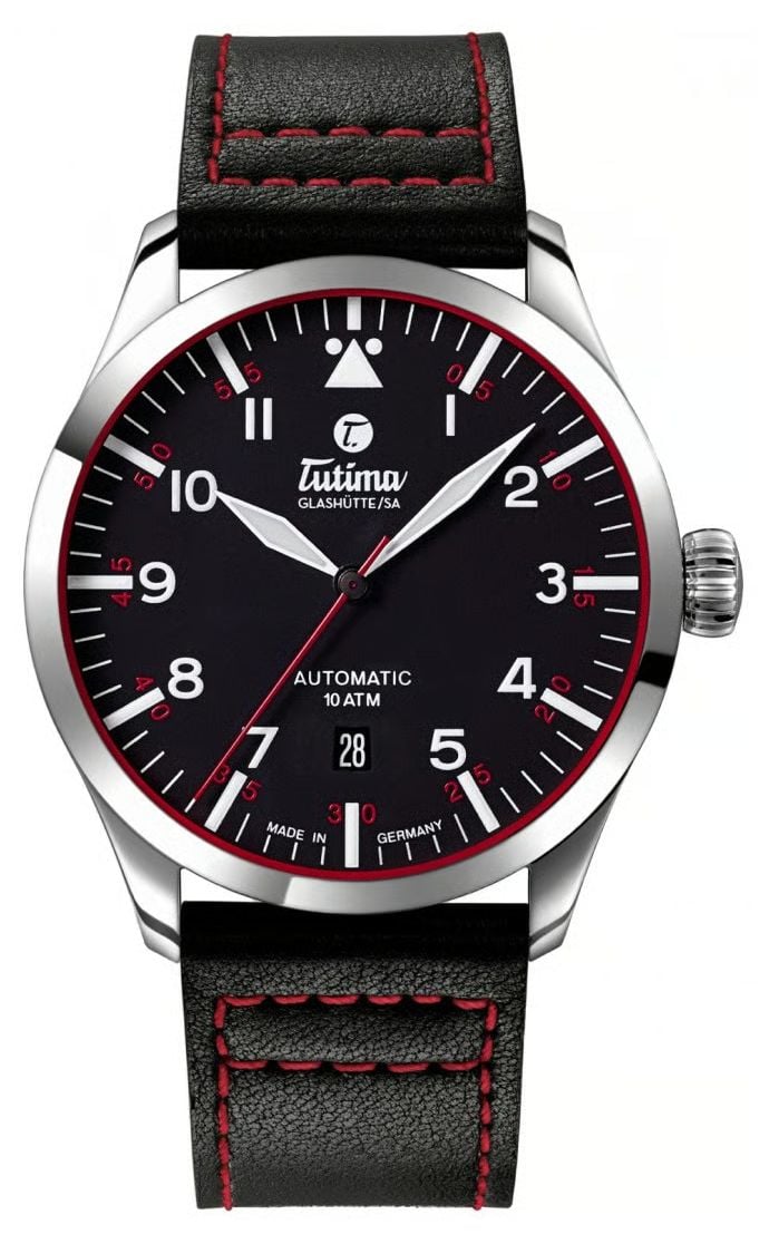Tutima Glash&Atilde;tte Flieger Automatic 41mm VelvetBlack Dial Watch