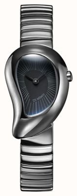 D1 Milano ドロップミスト（23mm）マットブラック文字盤 / ブラックPVDステンレススチールブレスレット DRBL03