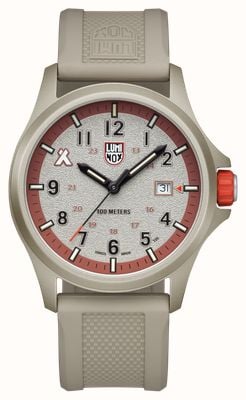 Luminox Bear Grylls Survival Land 3710 Series (43mm) Beige & Red Dial / Sand Rubber Strap XB.3717